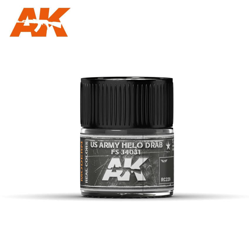 AK Interactive Real Colors: US Army Helo Drab FS 34031 - 10ml RC229